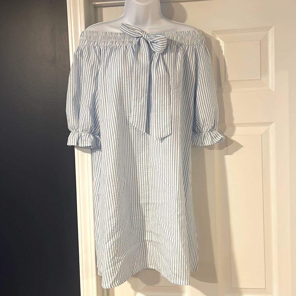 Never worn! Off the shoulder mini dress